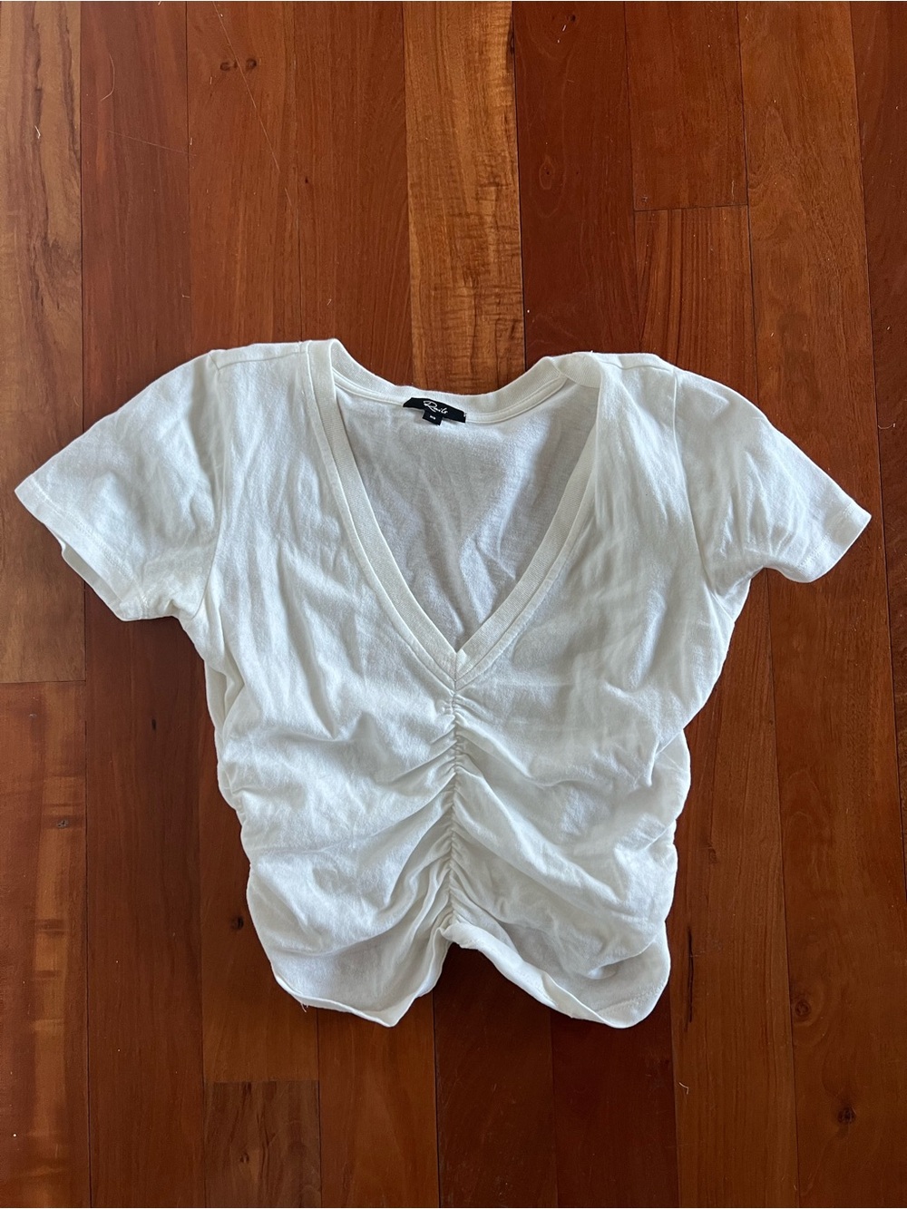 Rails Binx Ruched Top In White - Picture 3 of 4